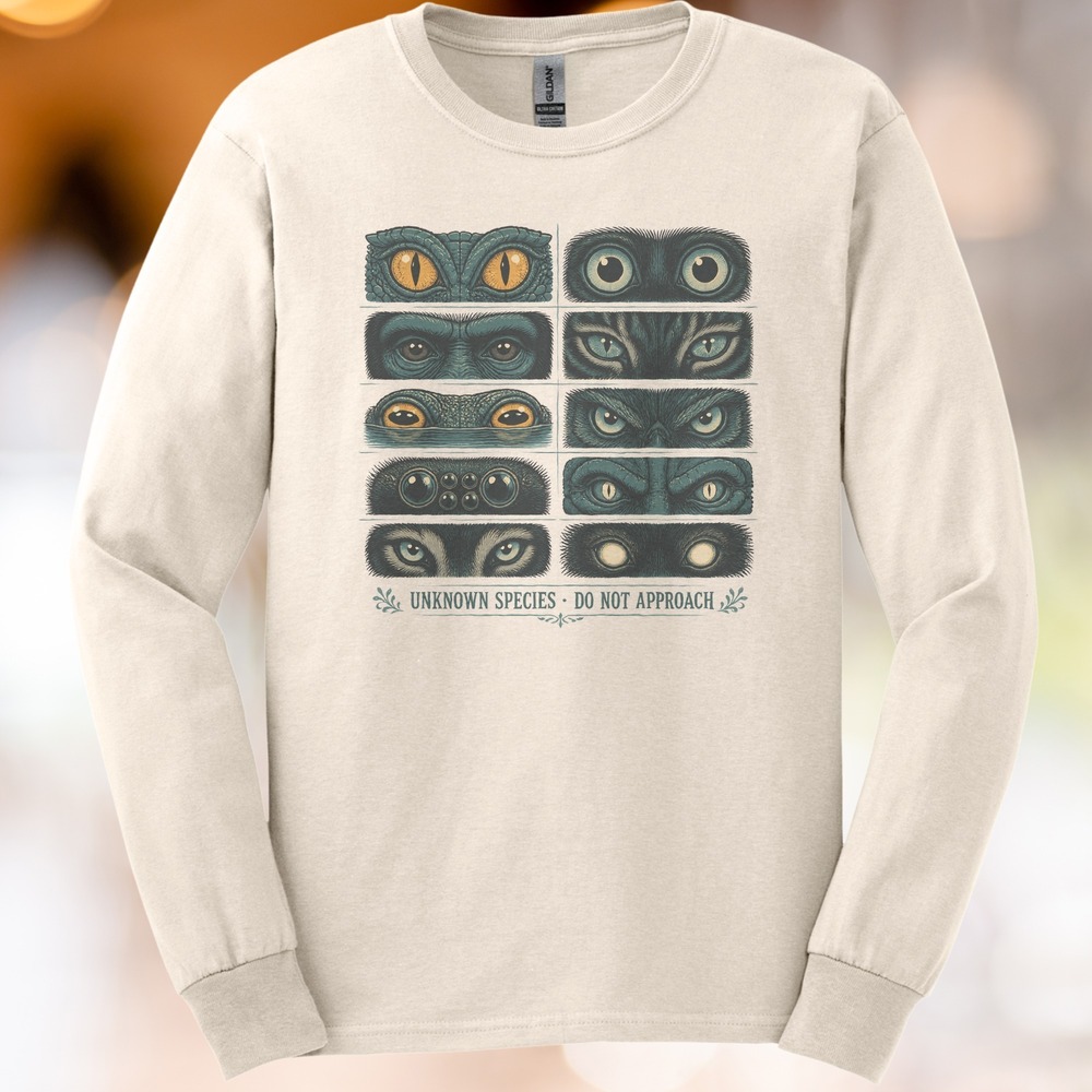 Unknown Species Do Not Approach Creature Eyes Grid Tee